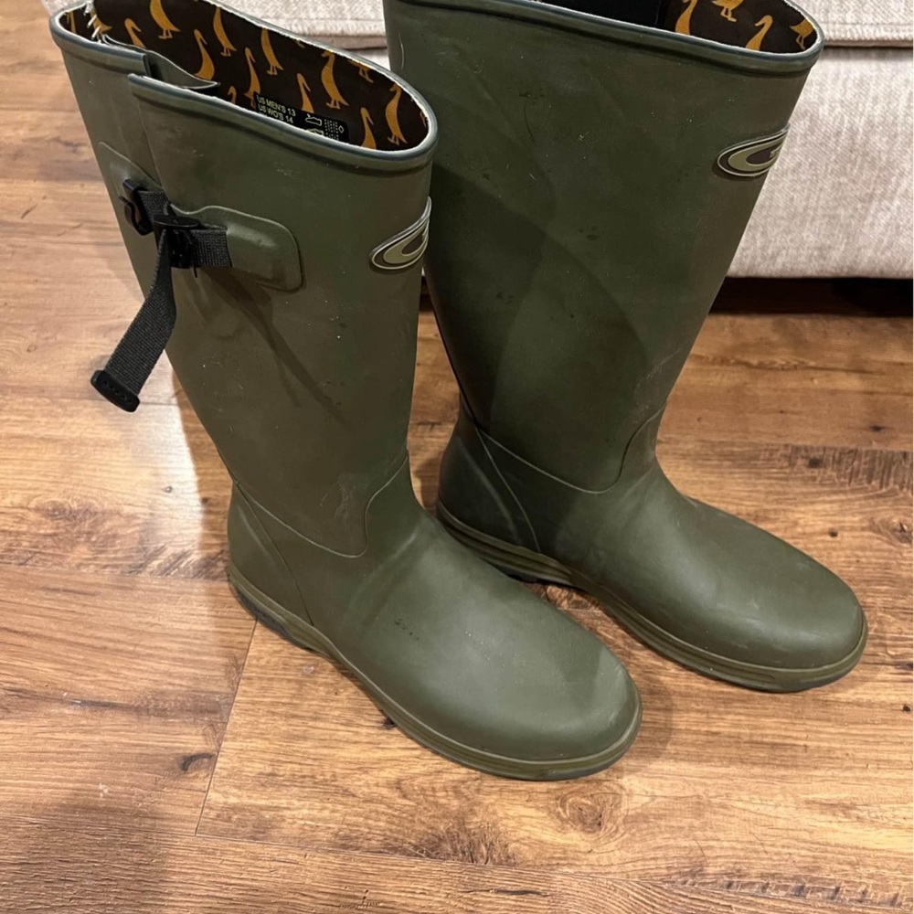 Green Tall Rain Boots